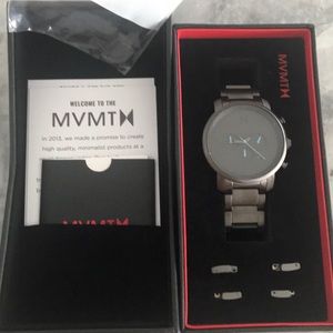 mvmt chrono 45mm gunmetal watch brand new